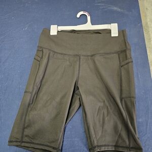 Women's High-Waist Black Active Bike Shorts